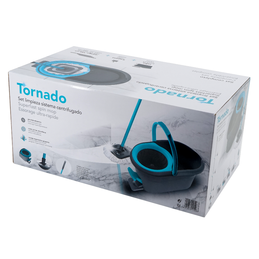 Tornado Cleaning Set | Includes a pedal bucket, microfiber mop, wringer, and telescopic pole.