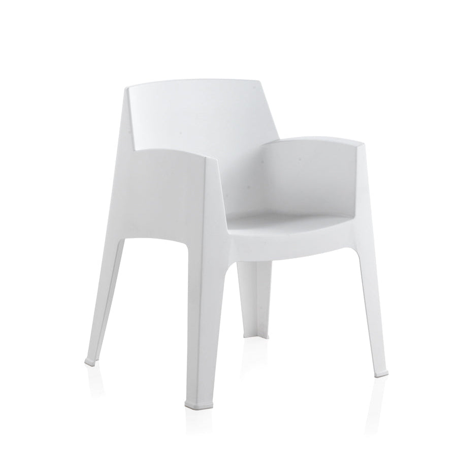 Conjunto de Muebles de Jardín de Plástico Reciclado - Costa Blanco | Sillón y Mesa Exterior