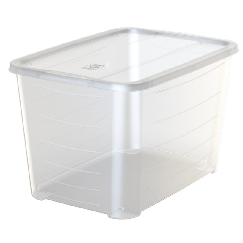 Pack de 3 Cajas de Almacenamiento Transparentes 19L con Tapa