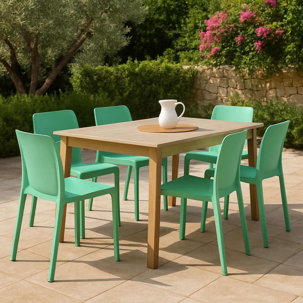 Atlanta Patio Set | Extendable Table + 6 Outdoor Chairs