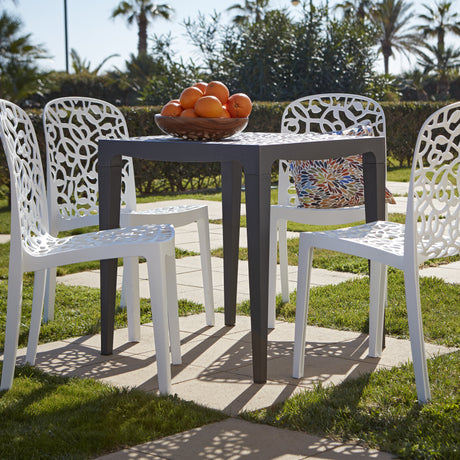 Pack de 6 Sillas Flora de Plástico Reciclado | Diseño Sostenible y Resistente