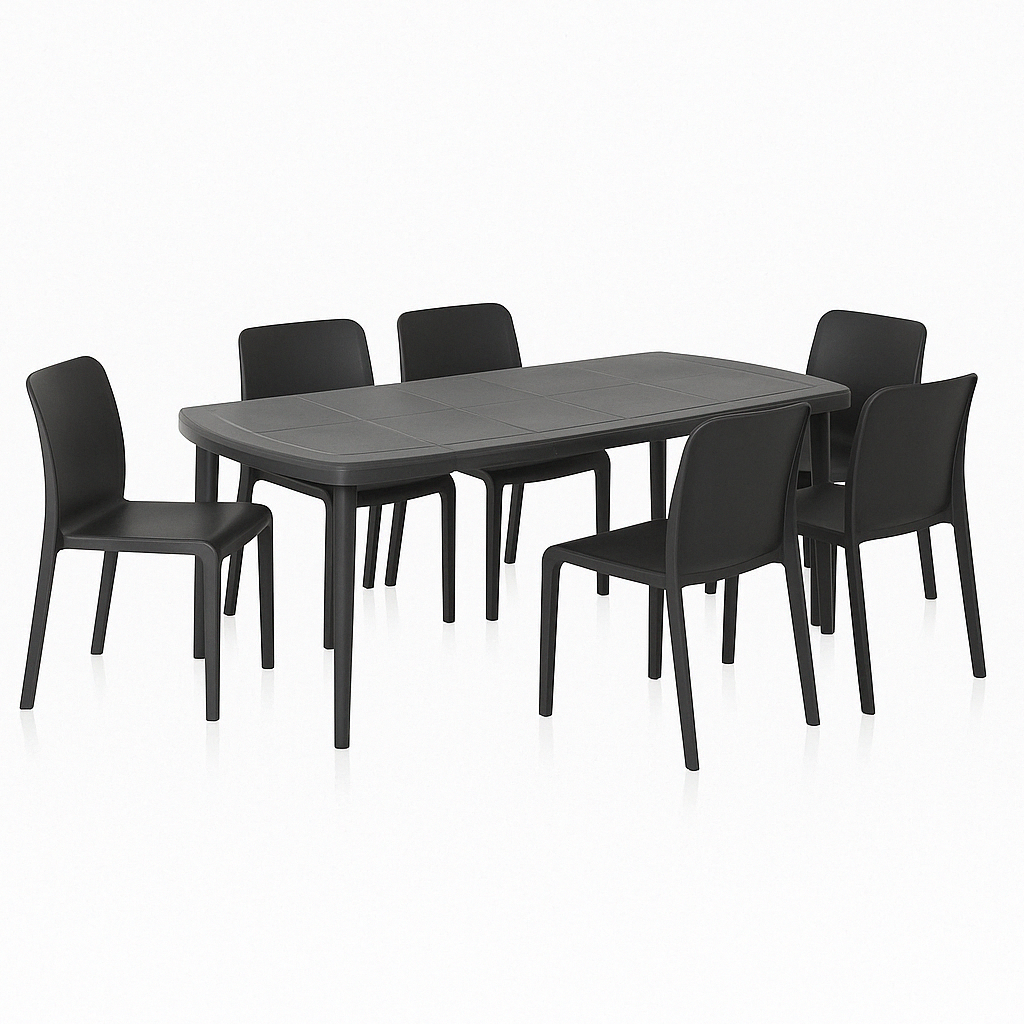 Atlanta Patio Set | Extendable Table + 6 Outdoor Chairs