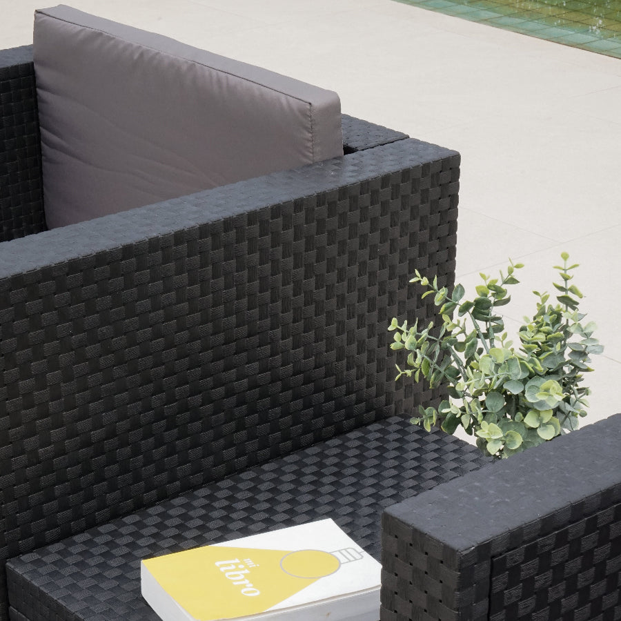 Conjunto de Jardín con Almacenamiento - Diva Confort Storage | Sofá y Mesa de Plástico Reciclado