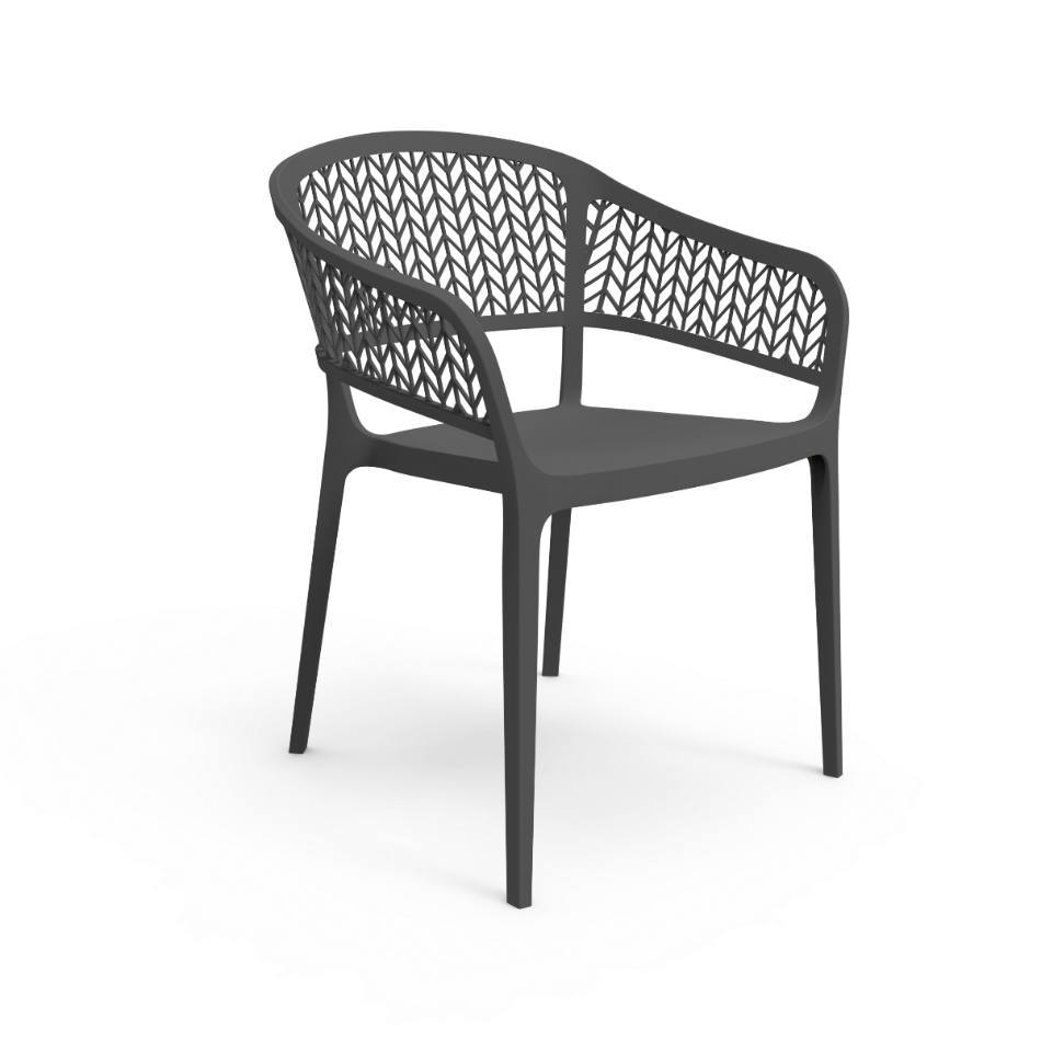 Pack de 4 Sillas Saona de Plástico Reciclado | Estilo Moderno y Confort