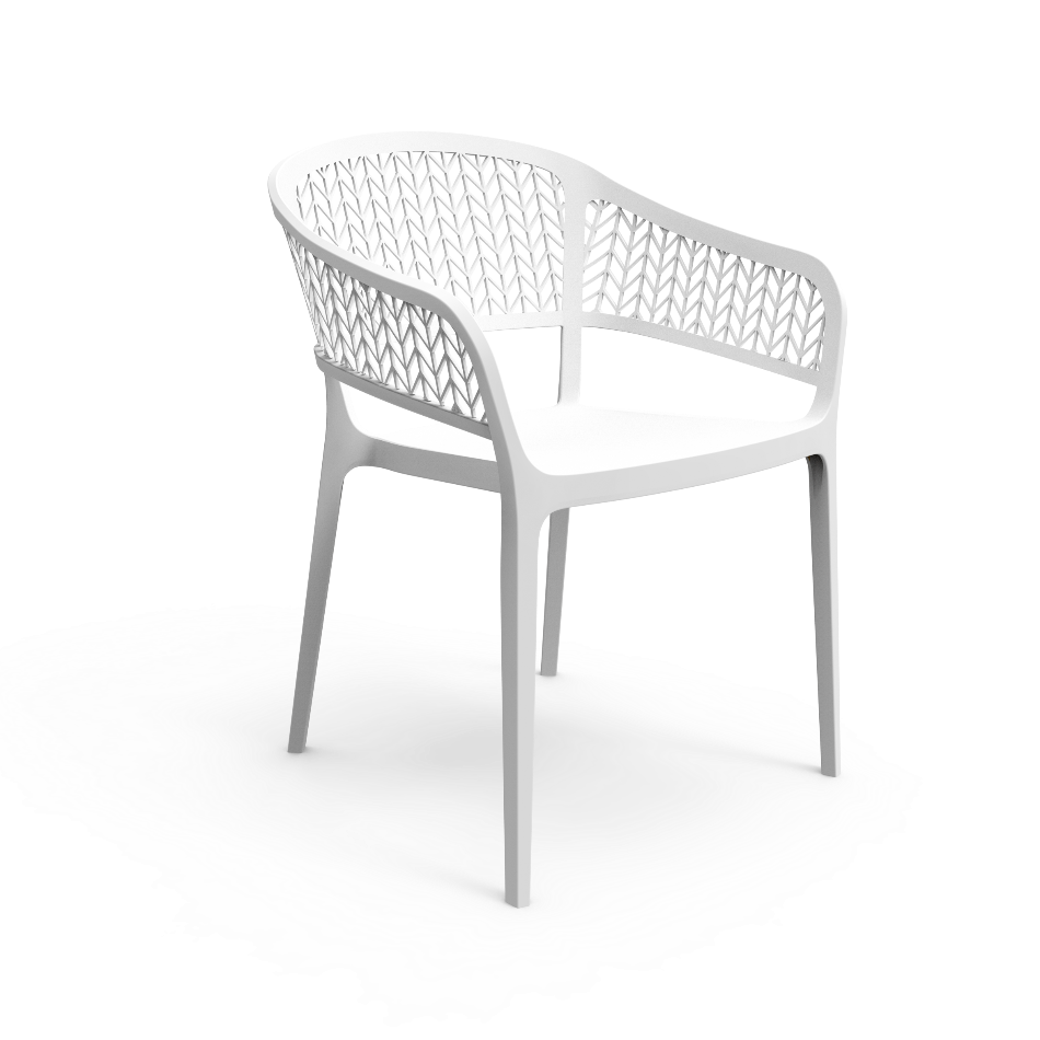 Pack de 4 Sillas Saona de Plástico Reciclado | Estilo Moderno y Confort