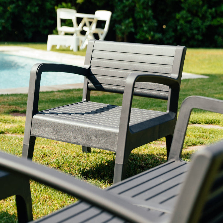Conjunto de Jardín de Plástico Reciclado - Miami | Diseño Elegante y Duradero