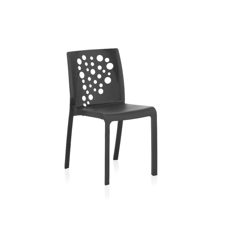 Pack of 6 Injection-molded Plastic Cocktail Chairs | Lightweight and Versatile