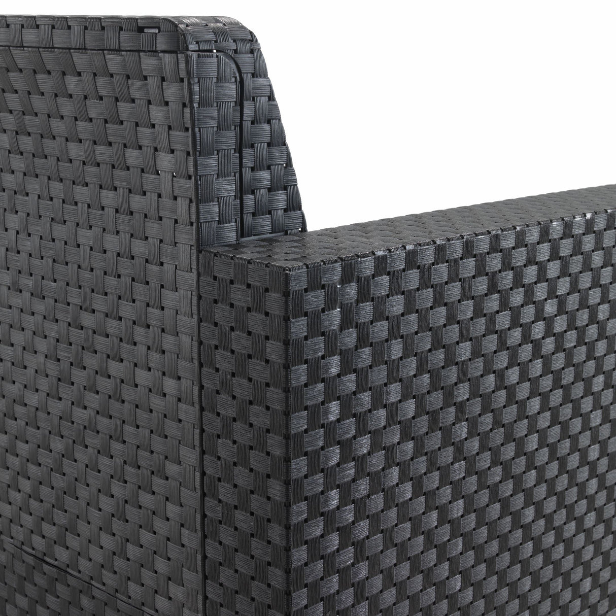 Conjunto de Muebles de Jardín de Plástico Reciclado - Evo Confort Antracita | Sofá y Sillón Exterior