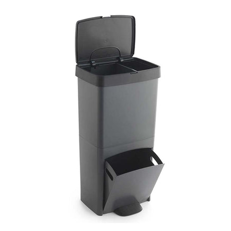 Lixeira de reciclagem de grande capacidade de 70 L | Ideal para casa e escritório