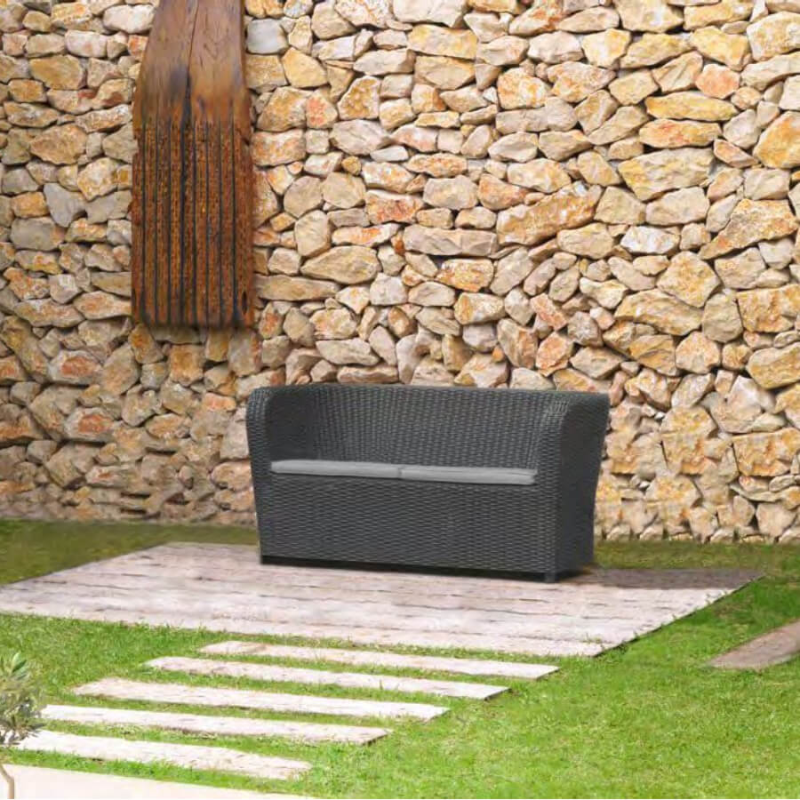 Sofá de Jardín de Plástico Reciclado - Nova Grafito | Diseño Elegante y Sostenible