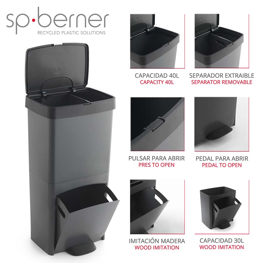 70L Large Capacity Recycling Bin | Ideal for Home and Office
