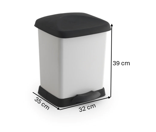 Cubo de Basura con Pedal 22L | Apertura Sin Manos y Diseño Compacto