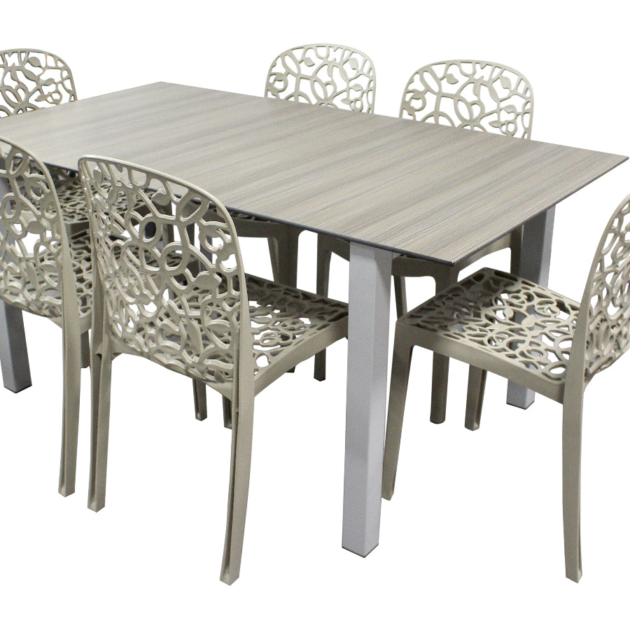 Pack of 6 Flora Chairs Made from Recycled Plastic | Sustainable and Durable Design