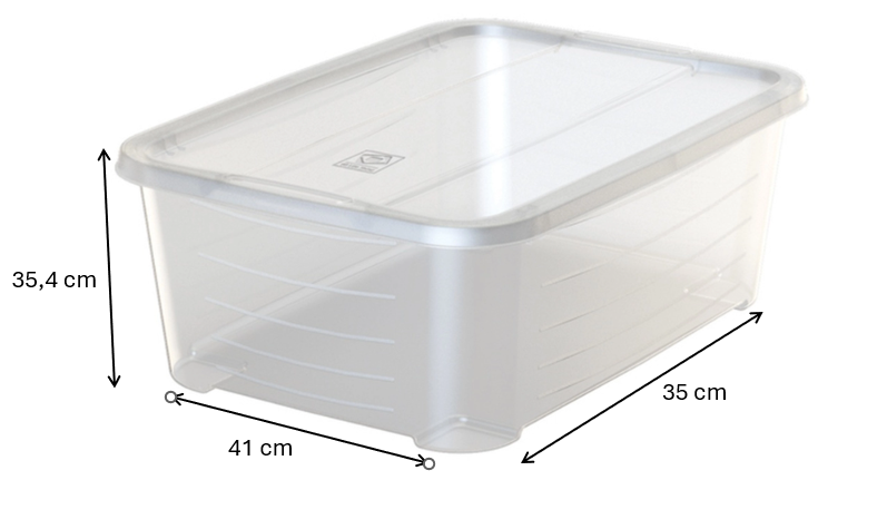 Pack de 5 Cajas de Almacenamiento Multiusos con Tapa 6L