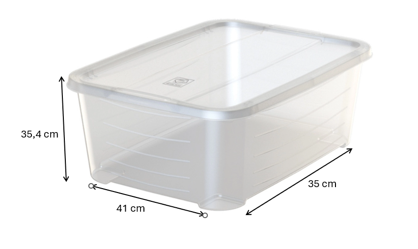 Pack de 5 Cajas de Almacenamiento Multiusos con Tapa 6L