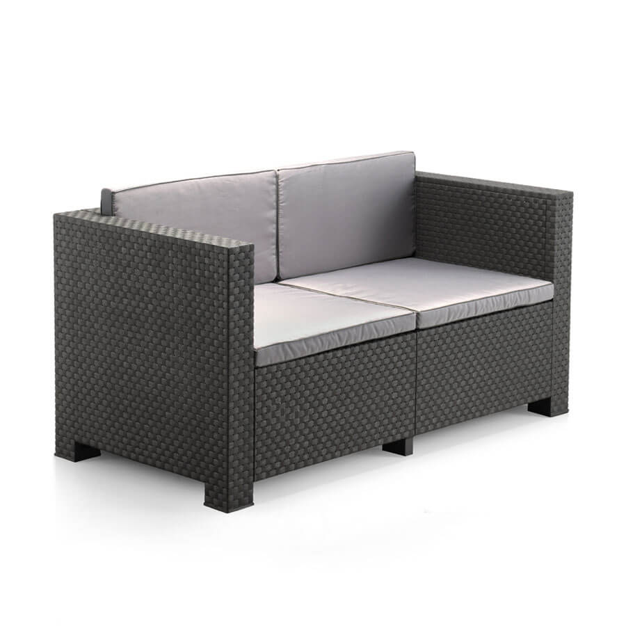 Conjunto de Jardín con Almacenamiento - Diva Confort Storage | Sofá y Mesa de Plástico Reciclado