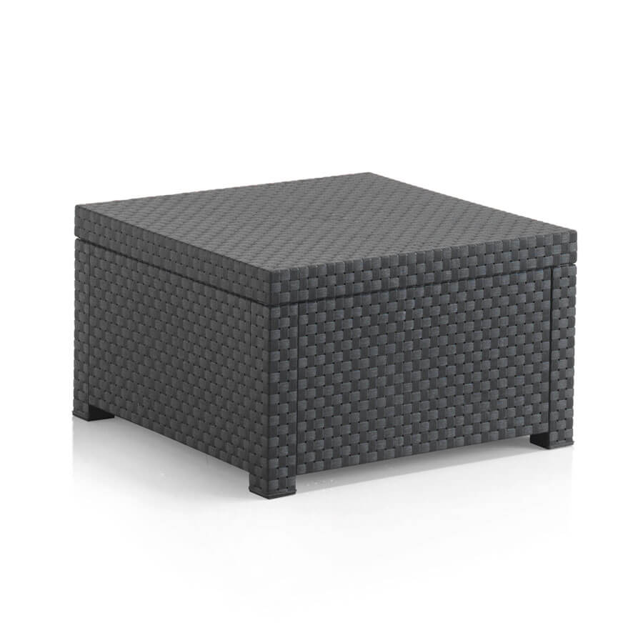 Conjunto de Muebles de Jardín de Plástico Reciclado - Evo Confort Antracita | Sofá y Sillón Exterior