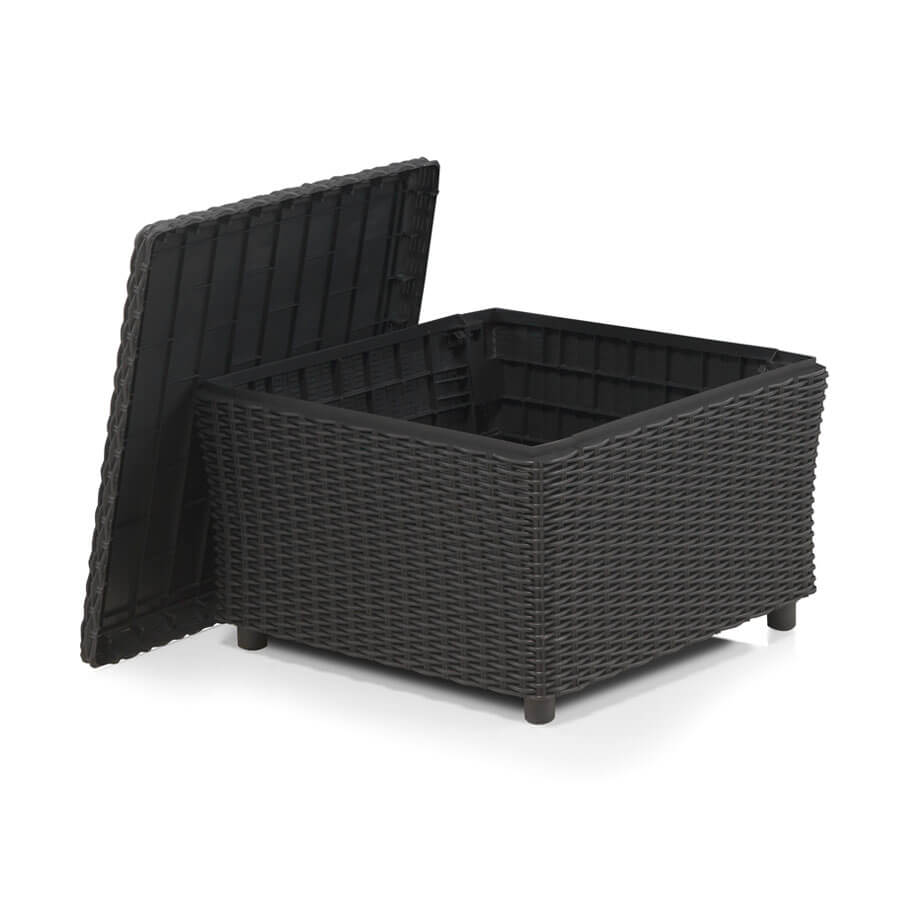 Conjunto de Jardín de Plástico Reciclado - Nova Tête-à-Tête Grafito | Sillón y Mesa para Exterior