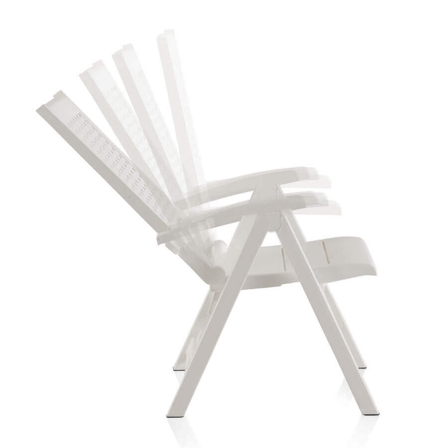 Metal Recliner Chair (Pack of 2) | Multi-Position and Ergonomic Design for the Garden
