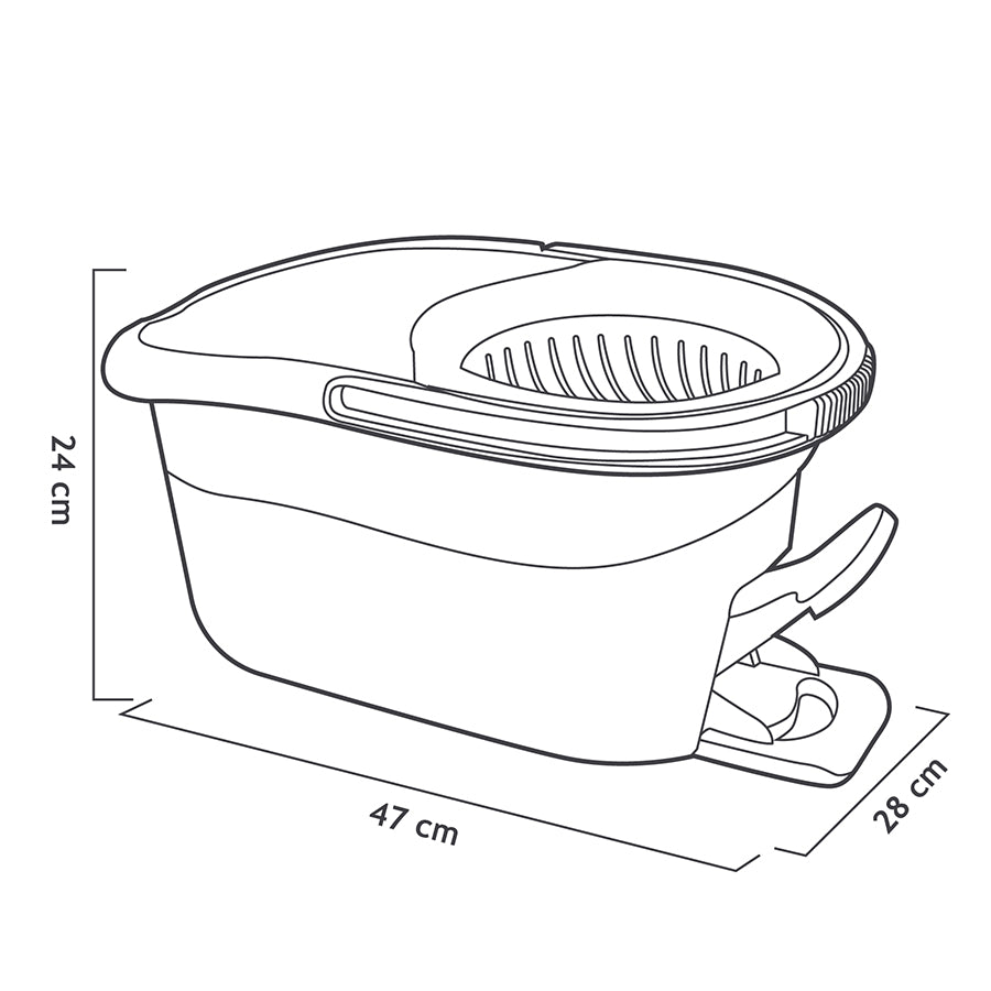 Tornado Cleaning Set | Includes a pedal bucket, microfiber mop, wringer, and telescopic pole.