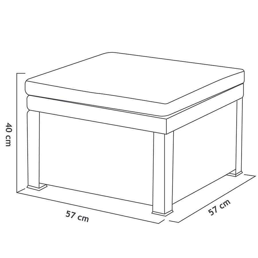 Manhattan Recycled Plastic Garden Furniture Set | Sofa, Ottoman, and Outdoor Armchair