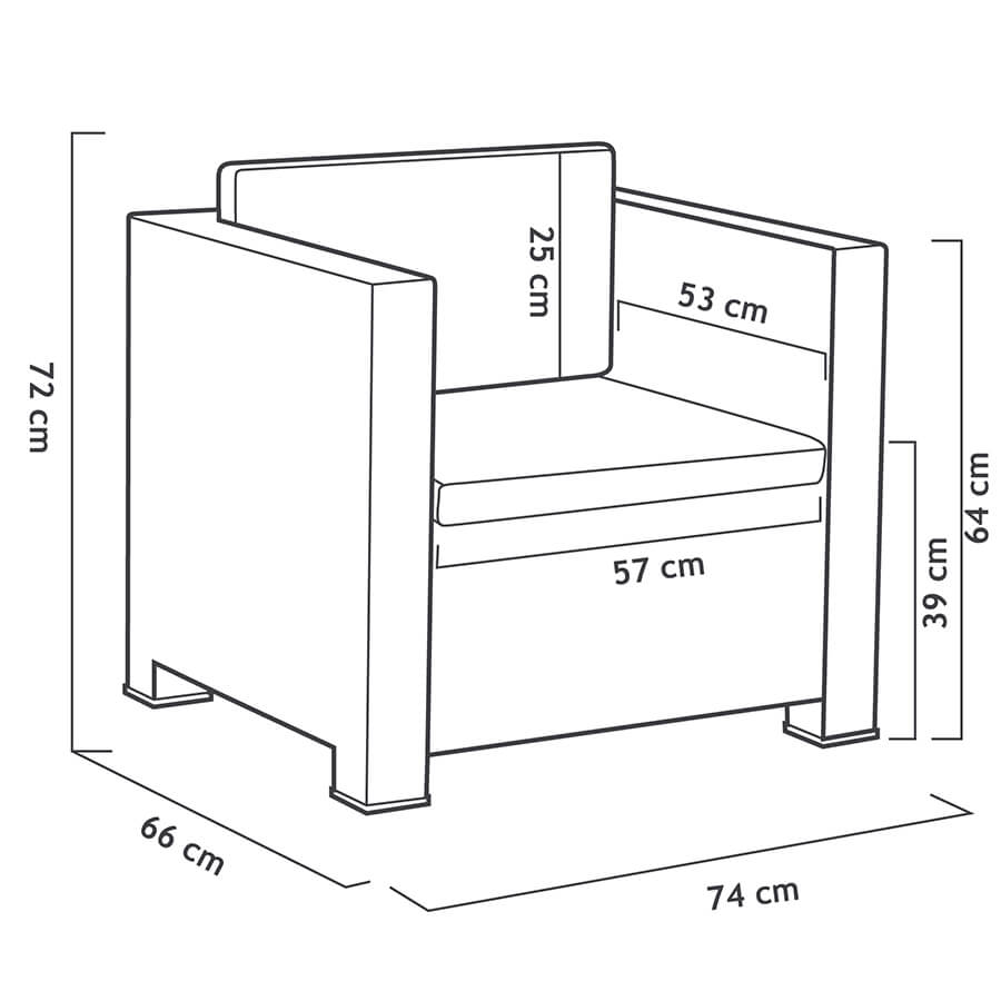Conjunto de Jardín con Almacenamiento - Diva Confort Storage | Sofá y Mesa de Plástico Reciclado