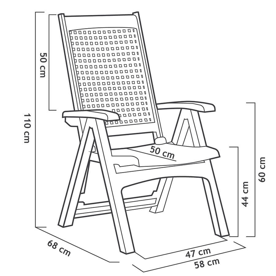 Metal Recliner Chair (Pack of 2) | Multi-Position and Ergonomic Design for the Garden