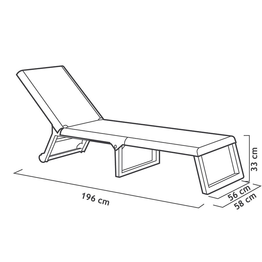 Dream Folding Lounger with Adjustable Backrest | Ideal for Garden and Pool