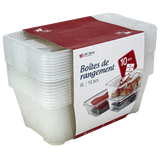 Pack 10 Cajas de Almacenamiento Transparentes con Tapa 6 L