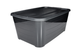 Pack de 2 Cajas Organizadoras de Plástico Negro 45L Life Story con Tapa