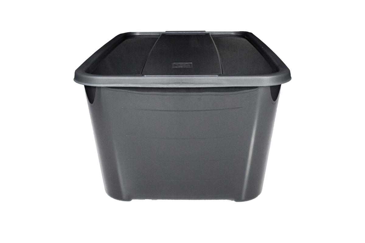Pack de 2 Cajas Organizadoras de Plástico Negro 45L Life Story con Tapa