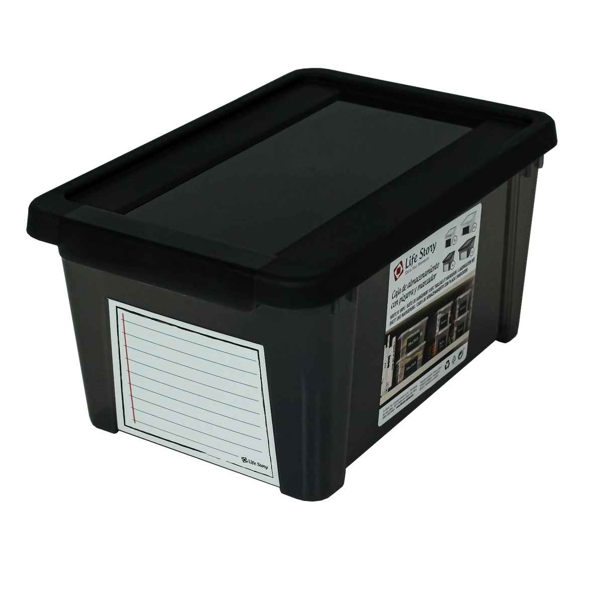 Pack 10 Cajas de Ordenación con Etiqueta de Identificación 5 L