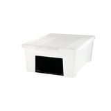 Pack de  4 Cajas de Ordenación Transparente con Tapa y Pizarra Identificativa