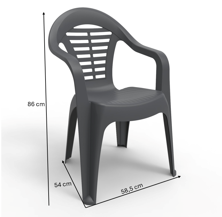Silla Menorca - Pack de 6 unidades | Sillas de exterior apilables y de alta calidad