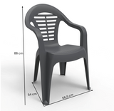 Silla Menorca - Pack de 6 unidades | Sillas de exterior apilables y de alta calidad