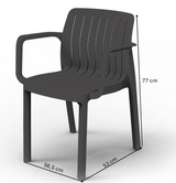 Pack de 4 Sillas Lea | Silla de exterior con diseño moderno - Disponible en 3 colores