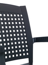 Pack de 4 sillas de plástico con reposabrazos Metal | Apilables y hechas con material reciclado