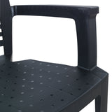 Pack de 4 sillas de plástico con reposabrazos Metal | Apilables y hechas con material reciclado