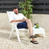 Poltrona reclinável de metal (pacote com 2) | Design ergonômico e multiposições para jardim