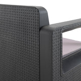 Conjunto de Jardín de Plástico Reciclado - Venus Tête-à-Tête | 2 Sillones y Mesa para Exterior