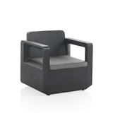 Conjunto de Jardín de Plástico Reciclado - Venus Tête-à-Tête | 2 Sillones y Mesa para Exterior