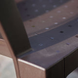 Pack x4 Sillas de Jardín Apilables Legno | Sillas con Reposabrazos y Textura imitación a Madera