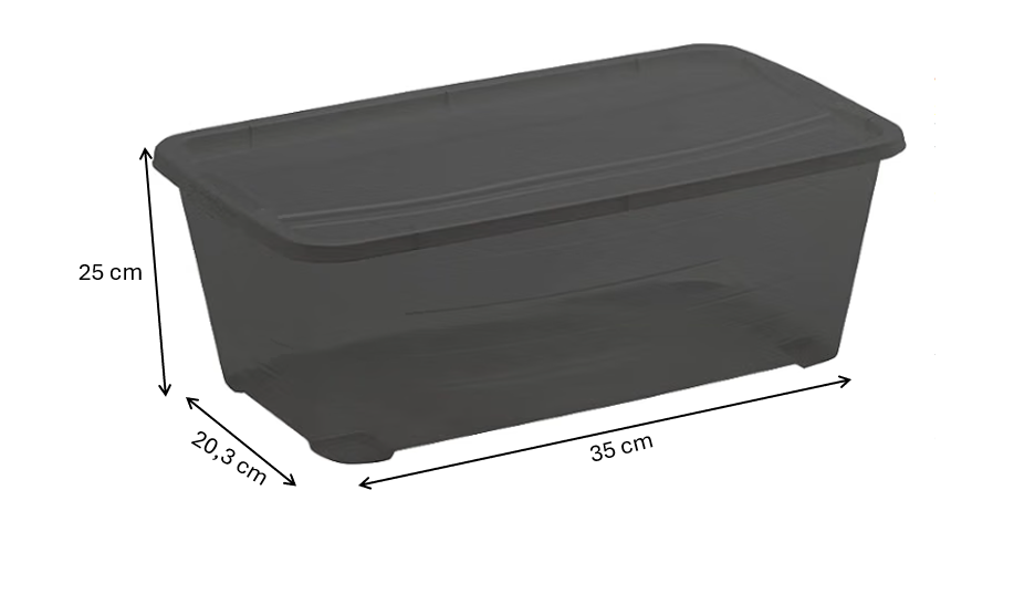Pack de 5 Cajas Organizadoras con Tapa 6L