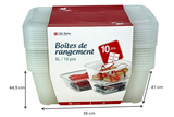 Pack 10 Cajas de Almacenamiento Transparentes con Tapa 6 L
