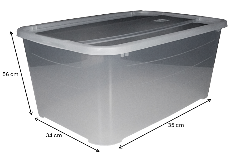 Pack de 2 Cajas de Almacenamiento 45L