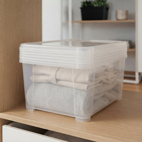 Pack de 20 Cajas de Almacenamiento Life Story 11L Transparentes con Tapa