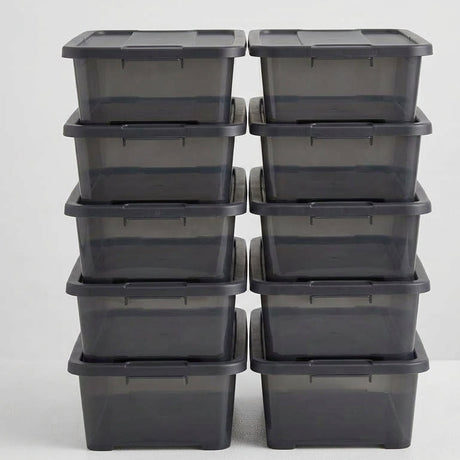 Pack de 10 Cajas Organizadoras con Tapa 6L