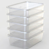 Pack de 5 Cajas de Almacenamiento Multiusos con Tapa 6L