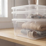 Pack 10 Cajas de Almacenamiento Transparentes con Tapa 6 L