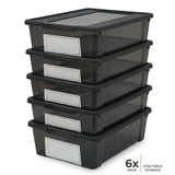 Pack de 6 Cajas Organizadoras 11L con Etiqueta Identificativa